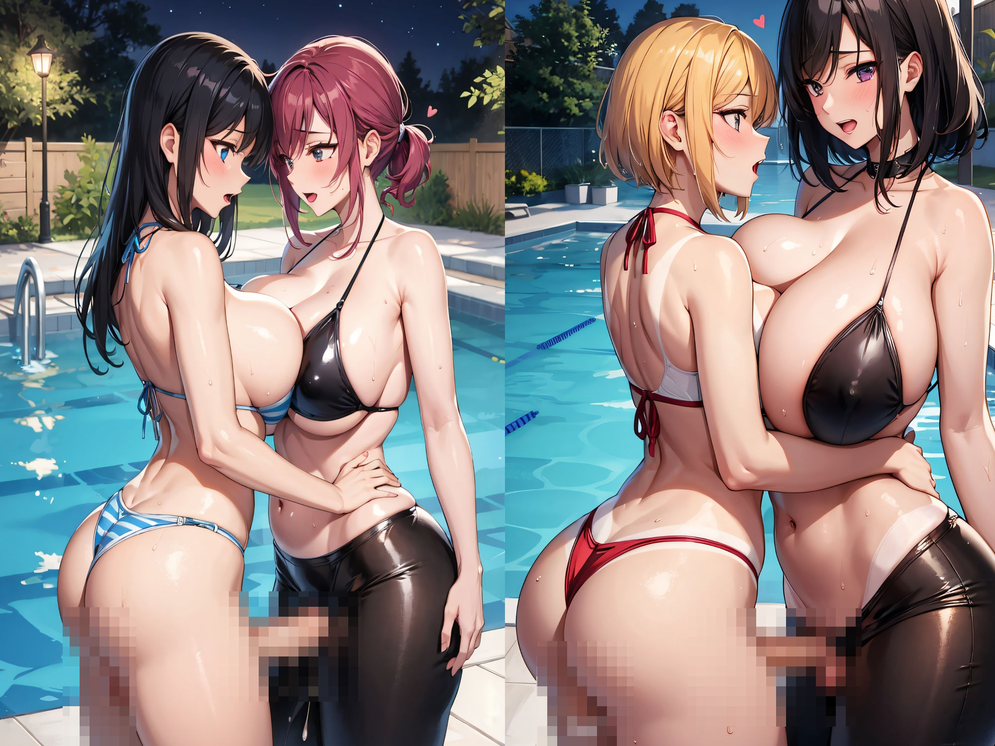 ふた百合っくす2（プール編） サンプル3ページ目