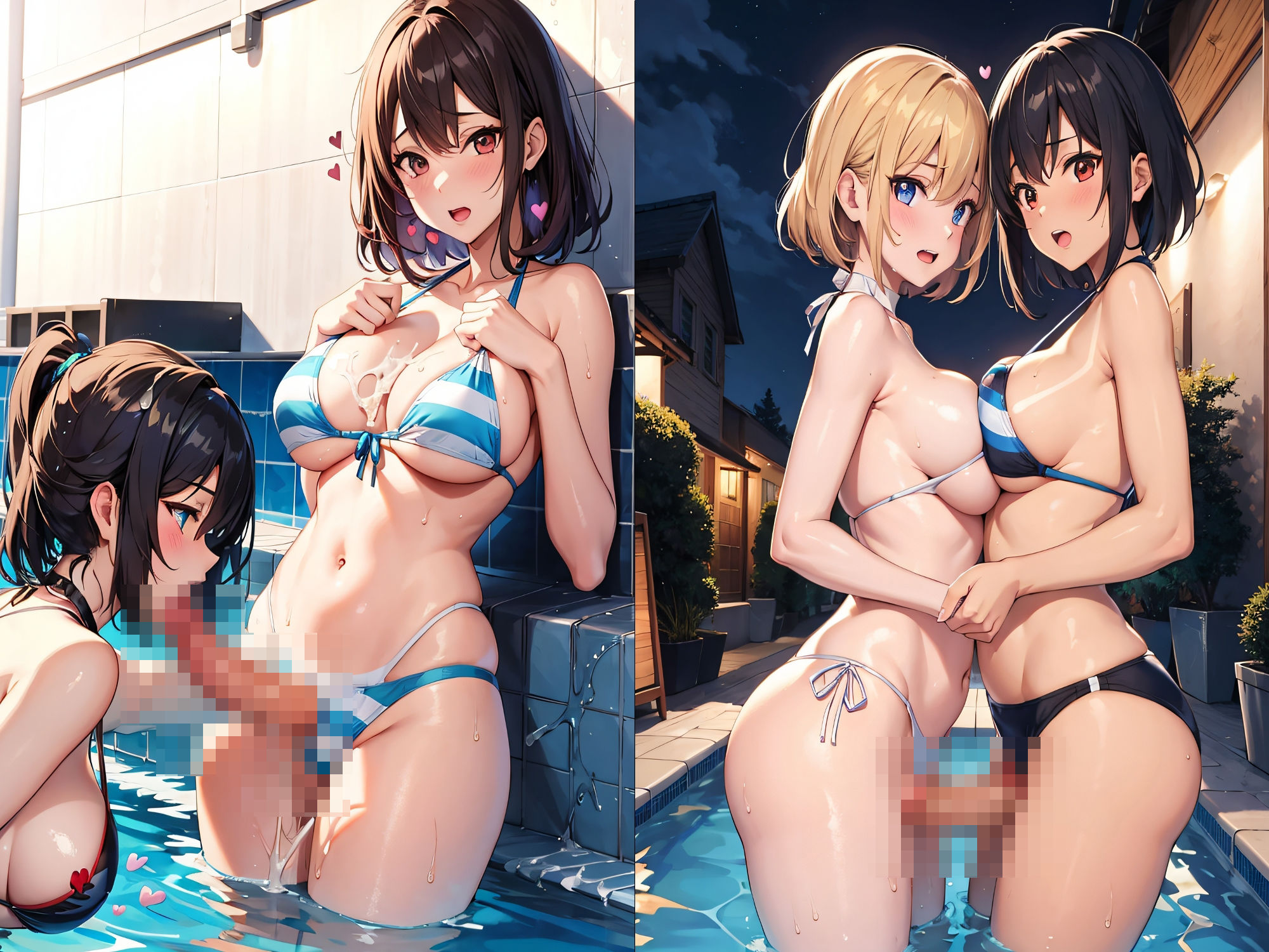 ふた百合っくす2（プール編） サンプル4ページ目