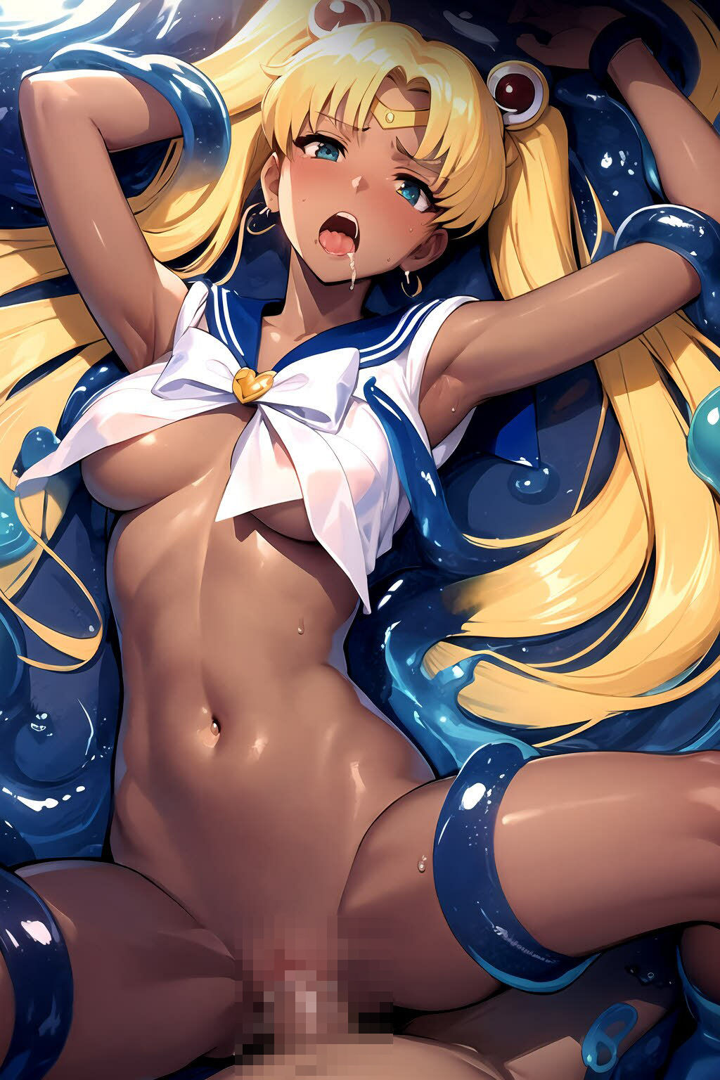 美少女戦士セーラーム○ンたちの敗北・イカされ完堕ちまくる「触手地獄」 サンプル3ページ目