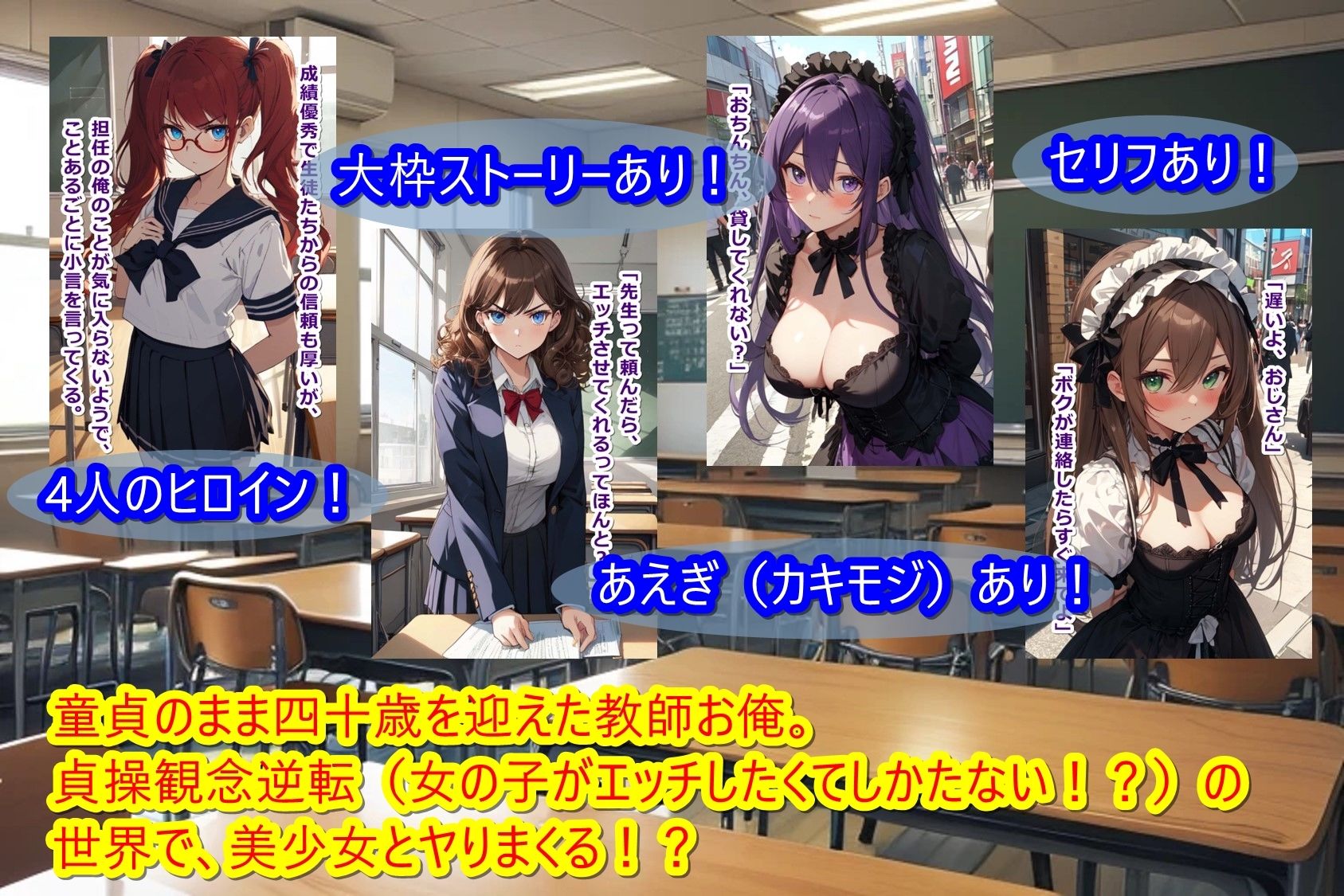 貞操観念逆転おじさん サンプル1ページ目