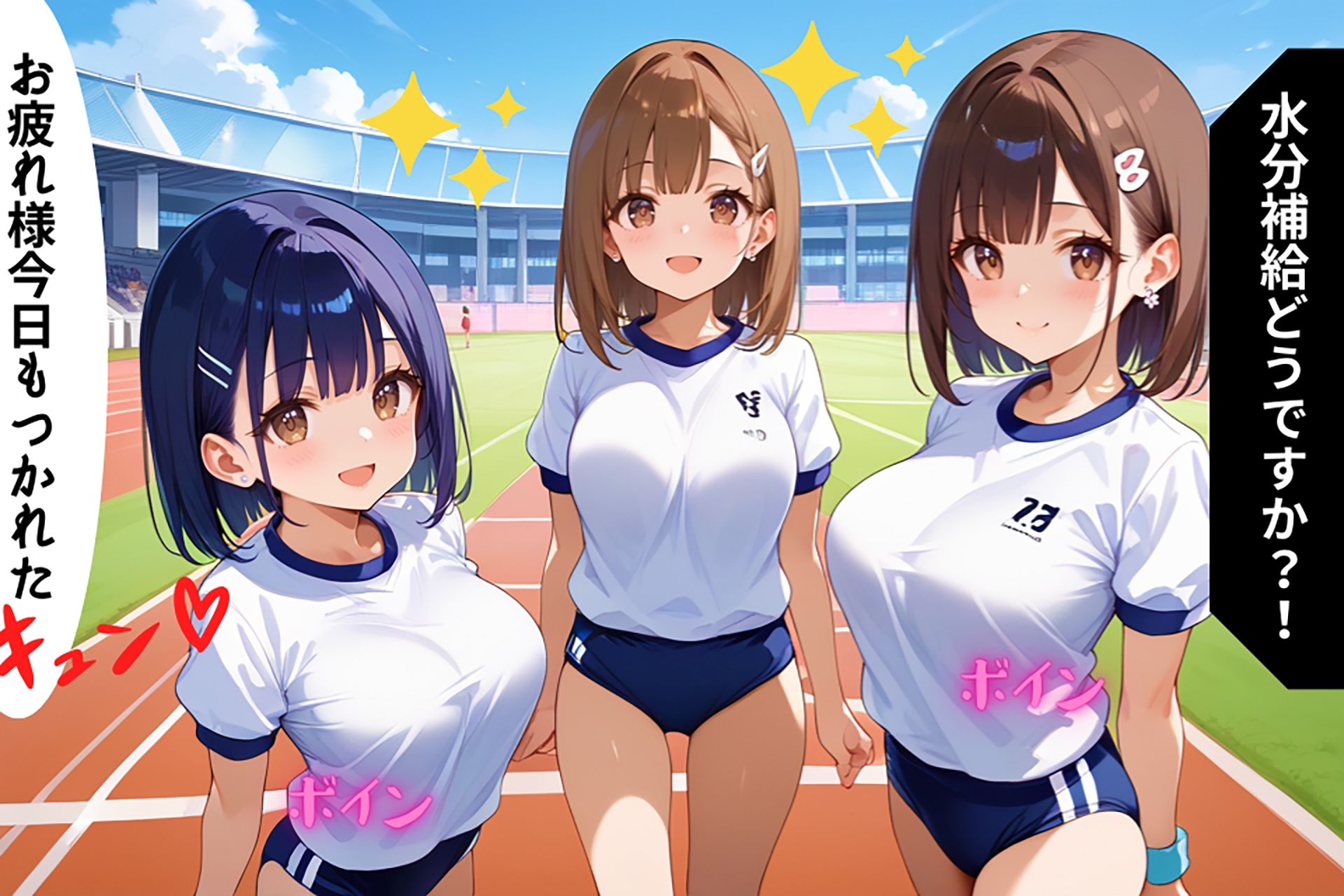 汗まみれの誘惑！陸上部の女子たちが俺に仕掛けたエッチな罠【セリフ/擬音付き】 サンプル5ページ目
