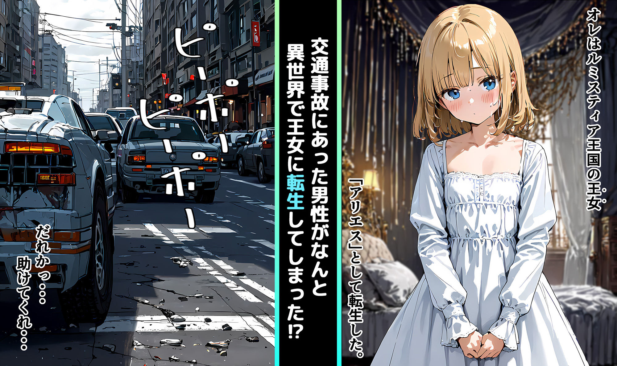 転生して王女になったオレが恋をするなんて！？ サンプル1ページ目