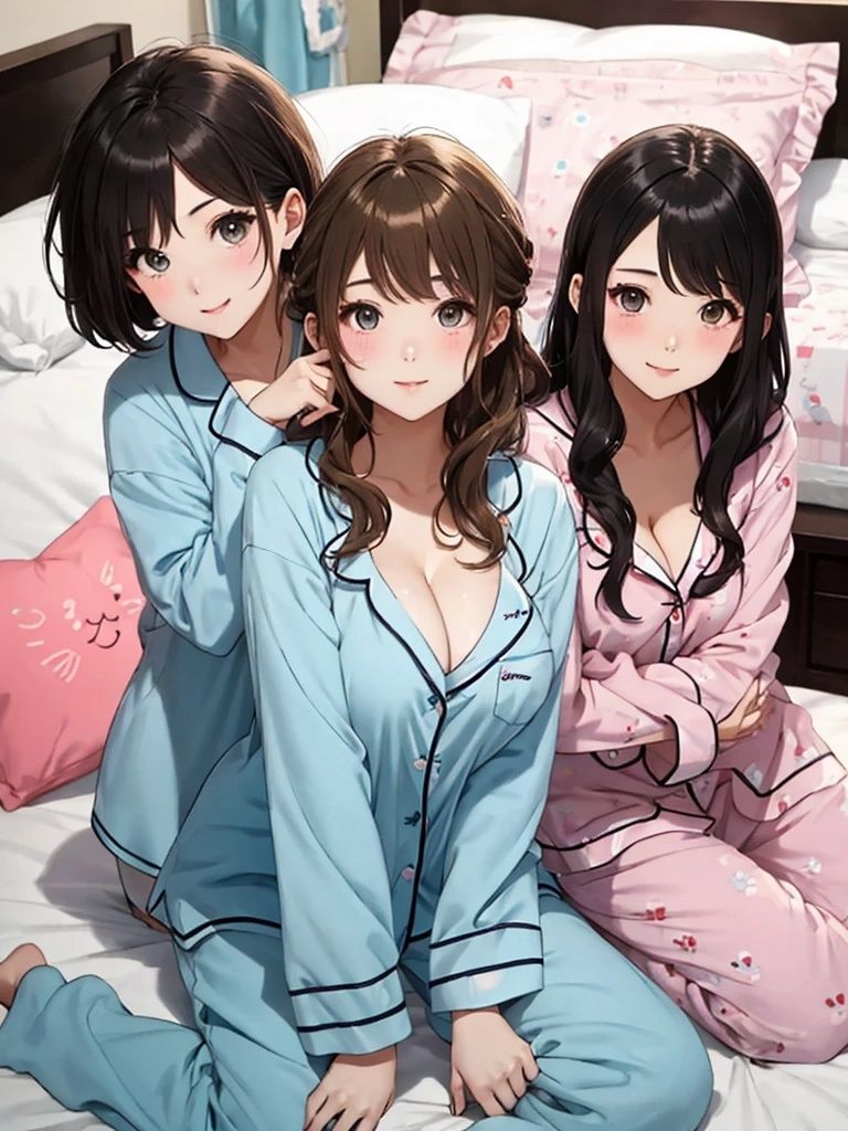 巨乳パジャマ美女【妄想イラスト美女図鑑vol.124】 サンプル5ページ目