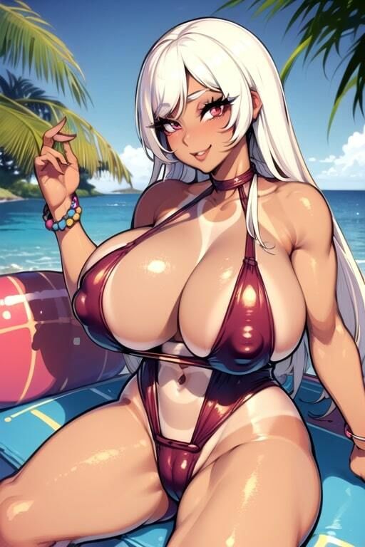AIグラビアCG集 爆乳ギャル水着 サンプル2ページ目