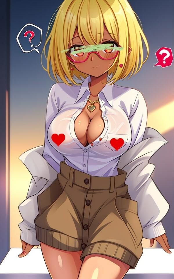 いつも通りかかる可愛い黒ぎゃるのおっぱいを無理やり透視してみた（ 一一） サンプル2ページ目