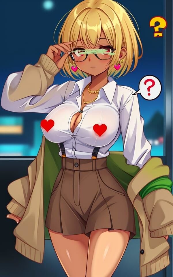 いつも通りかかる可愛い黒ぎゃるのおっぱいを無理やり透視してみた（ 一一） サンプル3ページ目