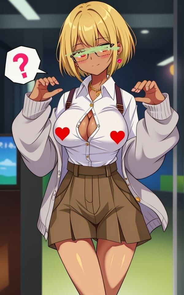 いつも通りかかる可愛い黒ぎゃるのおっぱいを無理やり透視してみた（ 一一） サンプル4ページ目