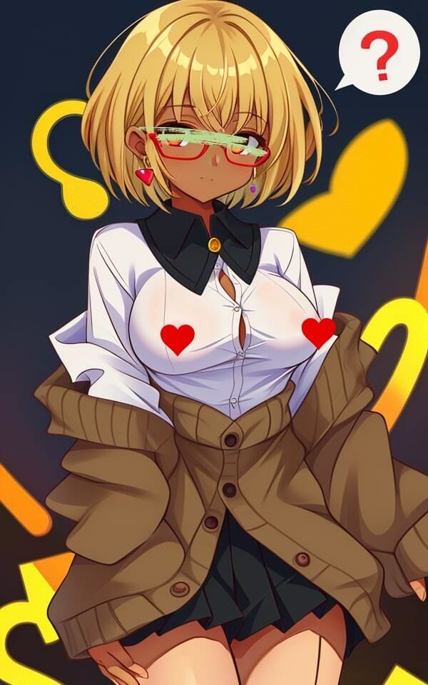 いつも通りかかる可愛い黒ぎゃるのおっぱいを無理やり透視してみた（ 一一） サンプル5ページ目