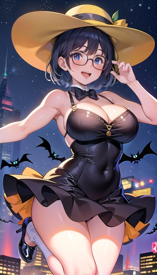 黒髪巨乳美人ハロウィン サンプル1ページ目