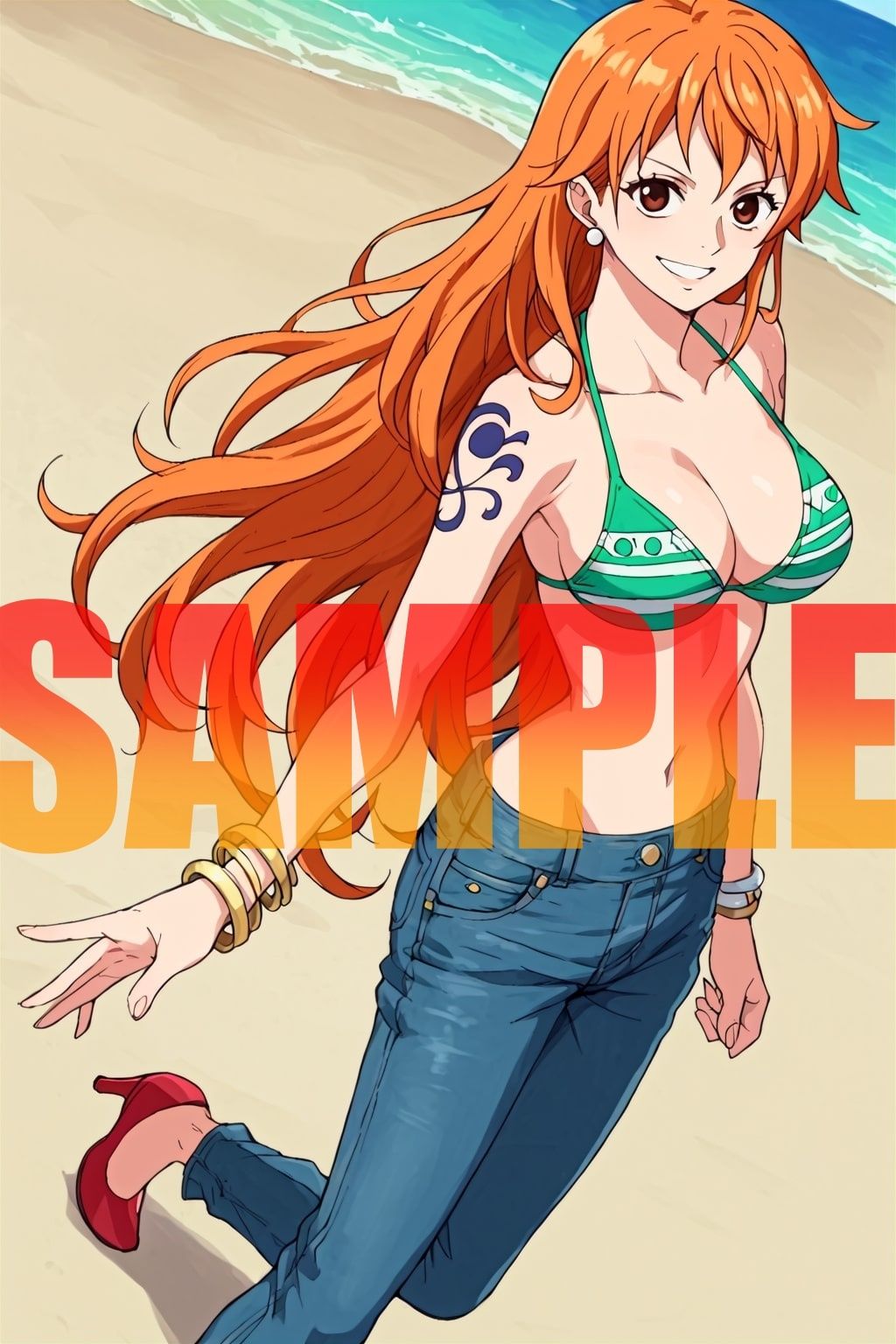 ナミ 催〇アプリでキモ汚おじさんに寝とられて ワンピース ナミ サンプル1ページ目