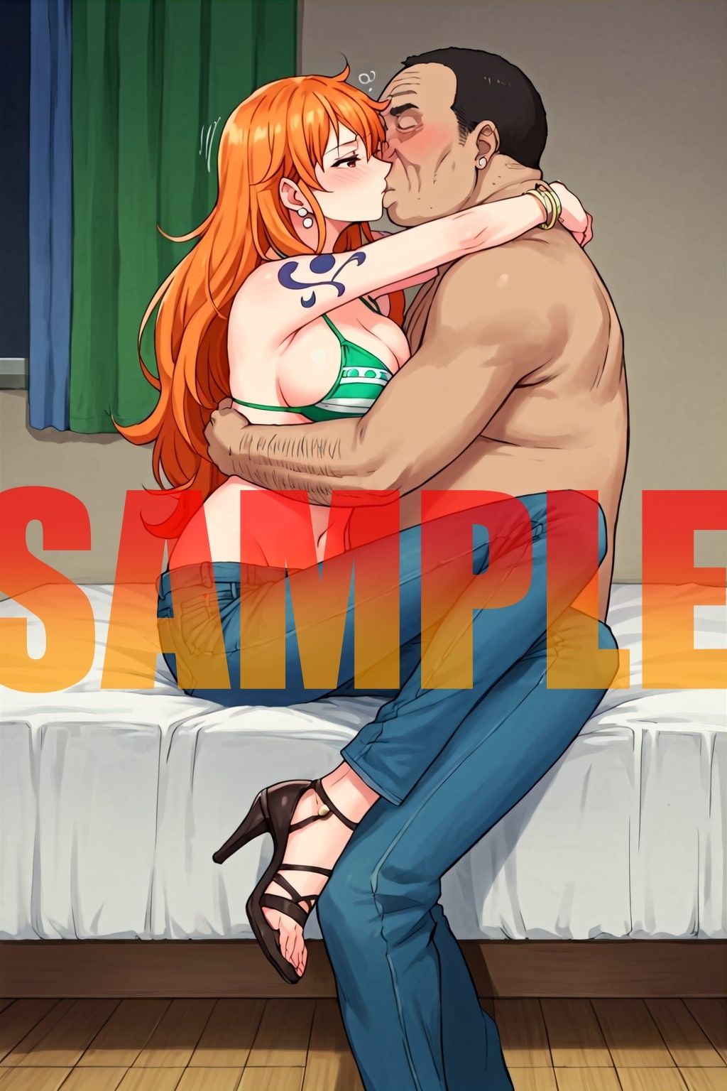 ナミ 催〇アプリでキモ汚おじさんに寝とられて ワンピース ナミ サンプル3ページ目