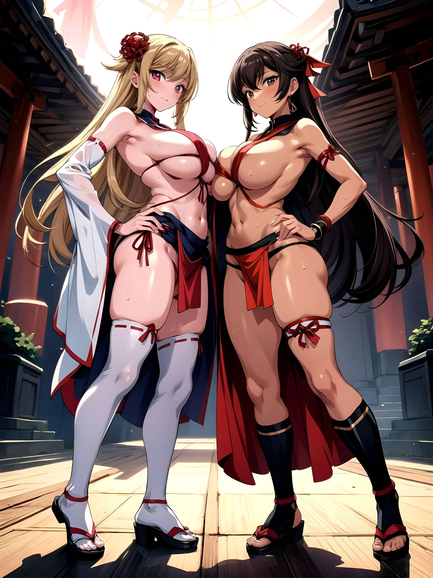 伝統的な祭りという言い訳でエッチな事をさせられる女子達（乳合わせ強化バージョン！） サンプル6ページ目