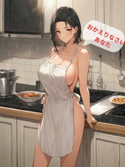 AI巨乳妻特集エプロン新妻アニメ集 サンプル1ページ目