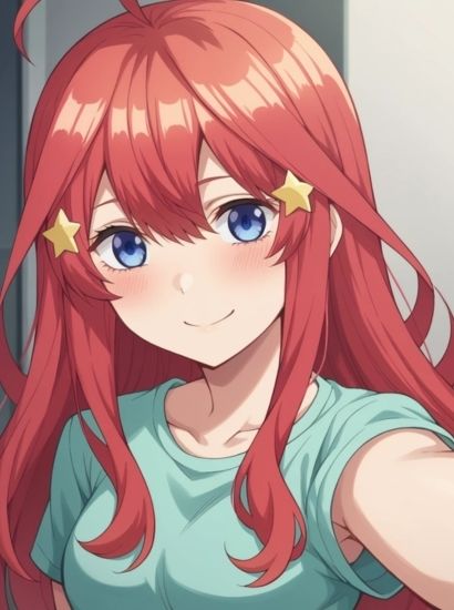 五等分の花嫁の中野五月から送られてきた自撮り写真 サンプル1ページ目