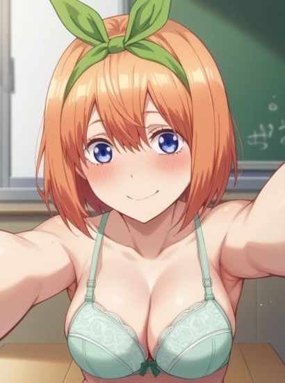 五等分の花嫁の中野四葉から送られてきた自撮り写真 サンプル1ページ目