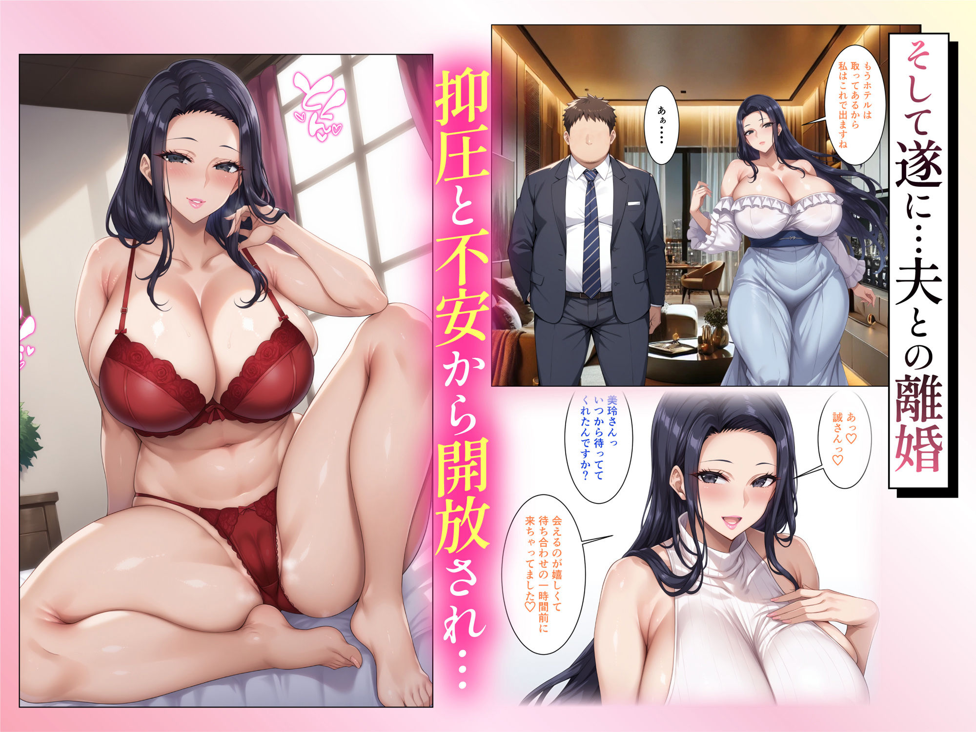 マッチングアプリで出会った人妻たちをクズ夫から奪い幸せにするお話1 サンプル8ページ目