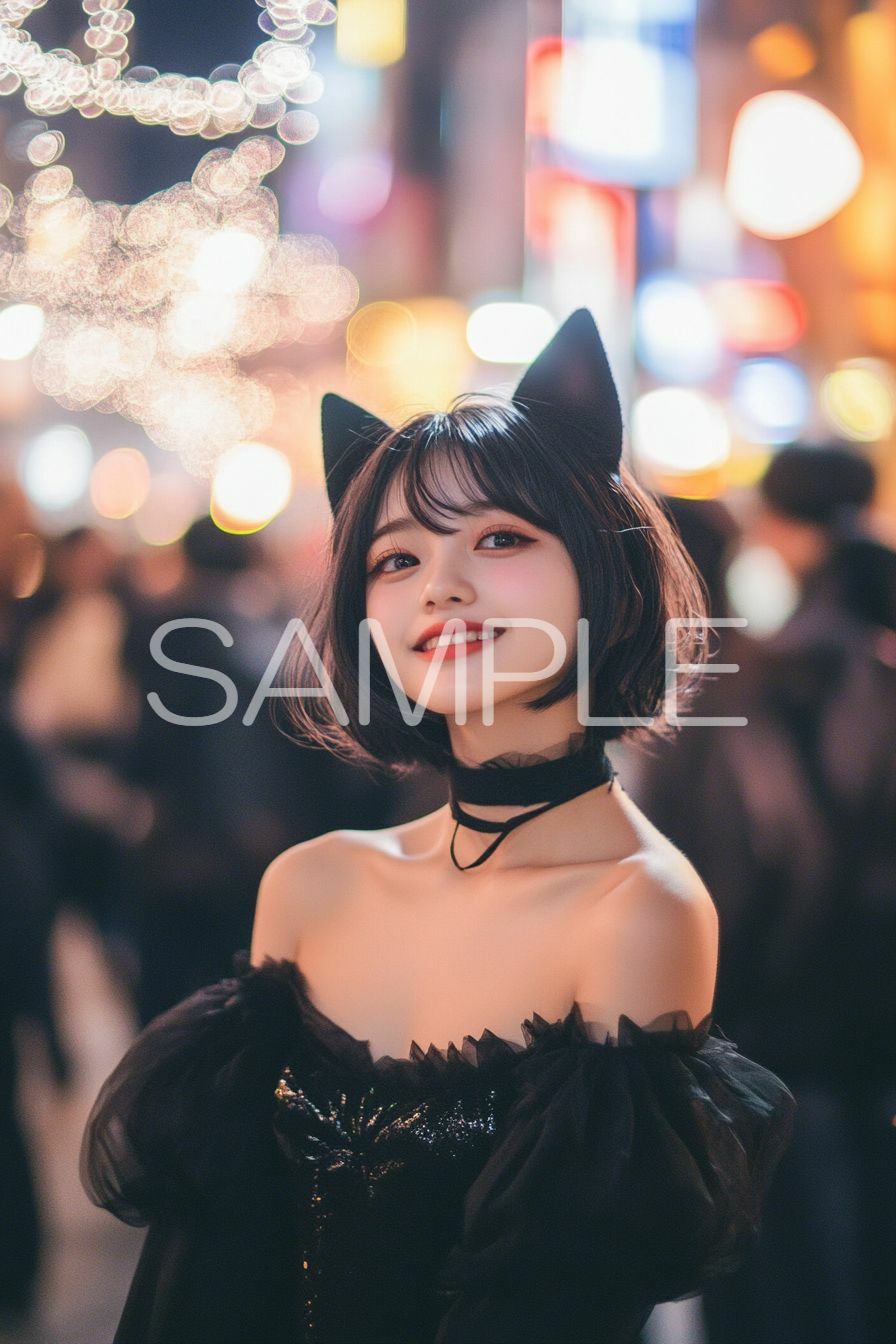 AI美女図鑑〜ハロウィン編〜 サンプル1ページ目