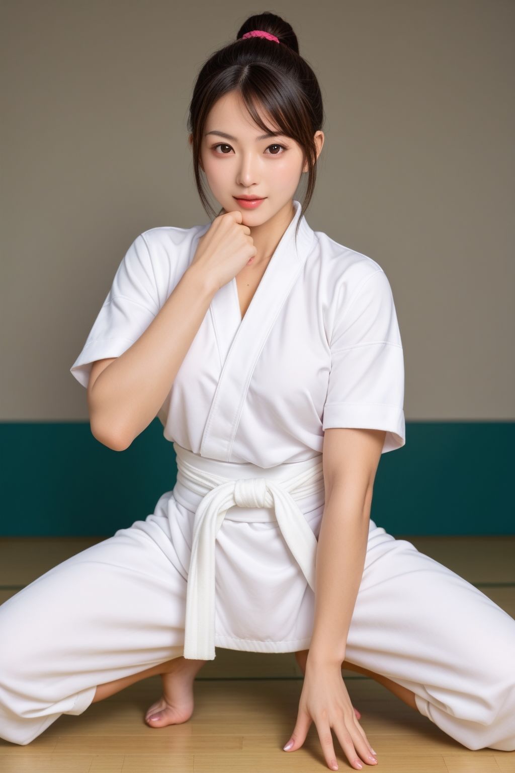 美人柔道家と夜の手合わせ 引き締まったボティとまんこに性欲大解放！ 締りが良すぎて即イキ回避不可能！？！？ サンプル1ページ目