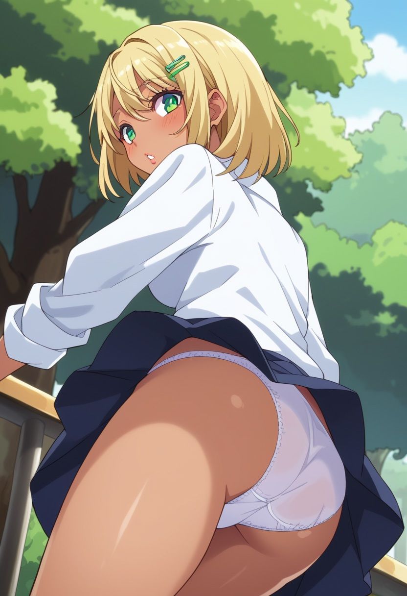 黒ギャルJK風チラ サンプル5ページ目