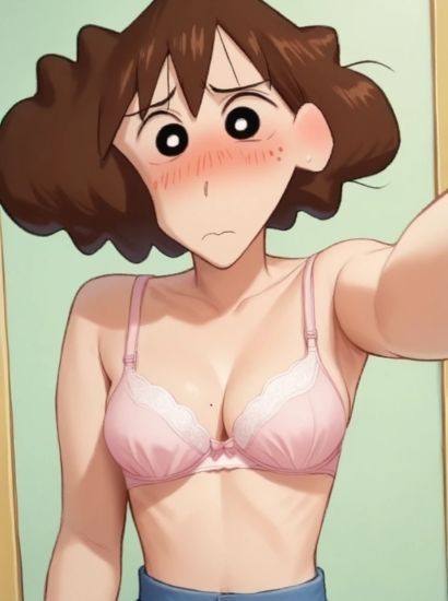 クレヨンしんちゃんの野原みさえから送られてきた自撮り写真 サンプル1ページ目