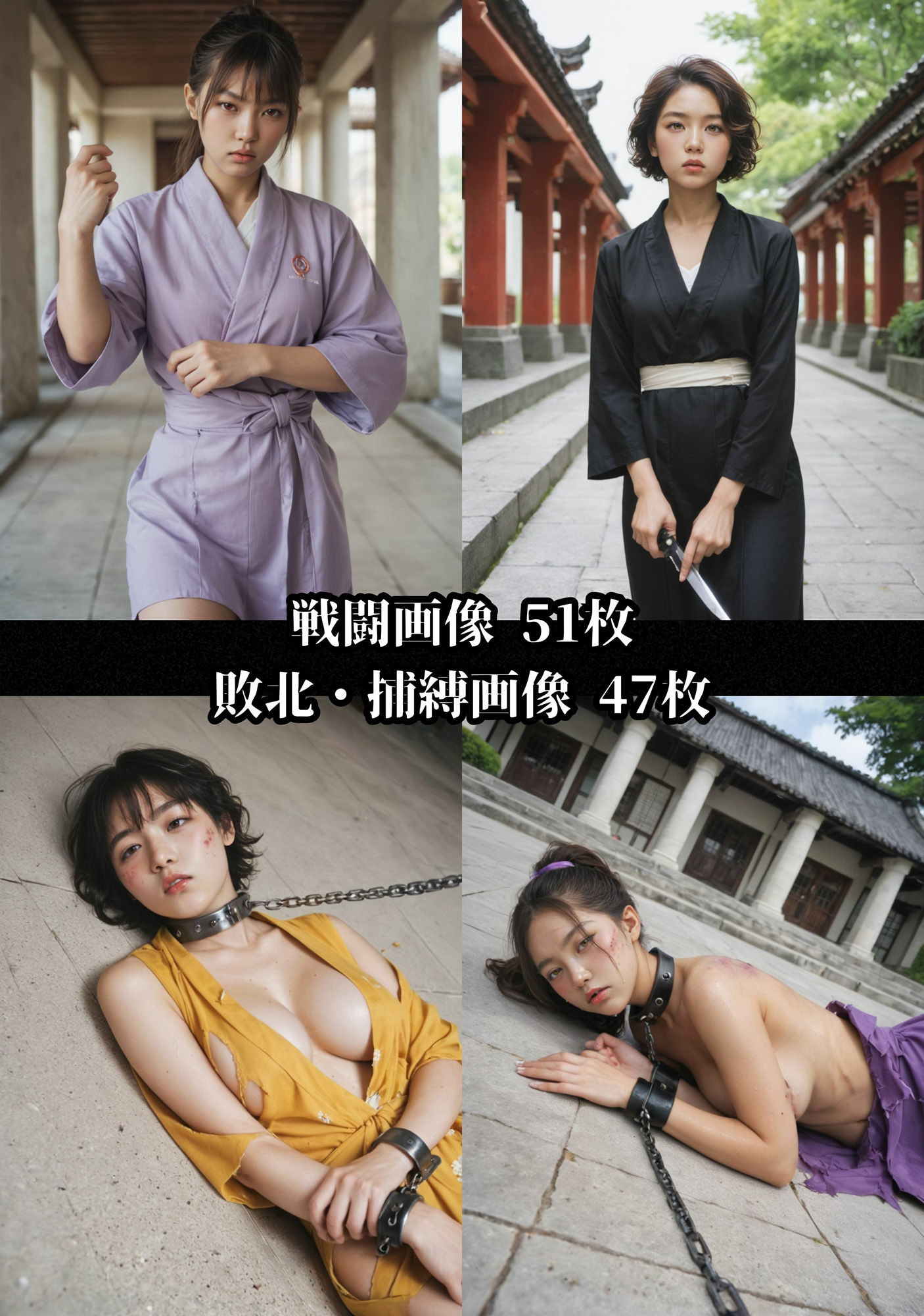 ヒロイン拘束・拷問電脳画集 The Captive Dolls 3 〜女囚くのいち散華抄〜 サンプル1ページ目