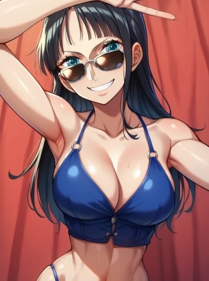 ワンピースのニコロビンから送られてきた自撮り写真 サンプル2ページ目