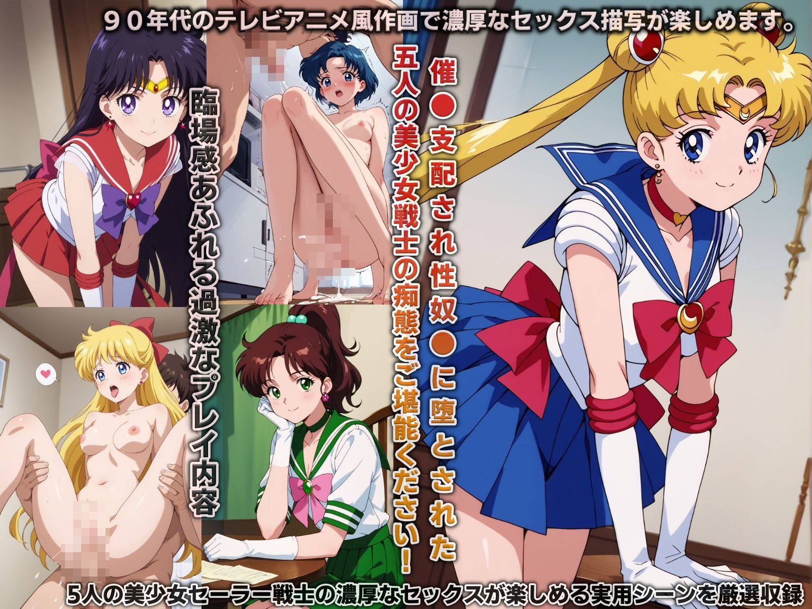 性奴○に堕ちた美少女セーラー戦士…5人の美少女戦士が催●支配され多様な体位で犯●れ続け快楽堕ち サンプル10ページ目