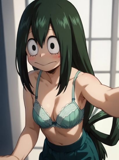 僕のヒーローアカデミアの蛙吹梅雨から送られてきた自撮り写真 サンプル2ページ目