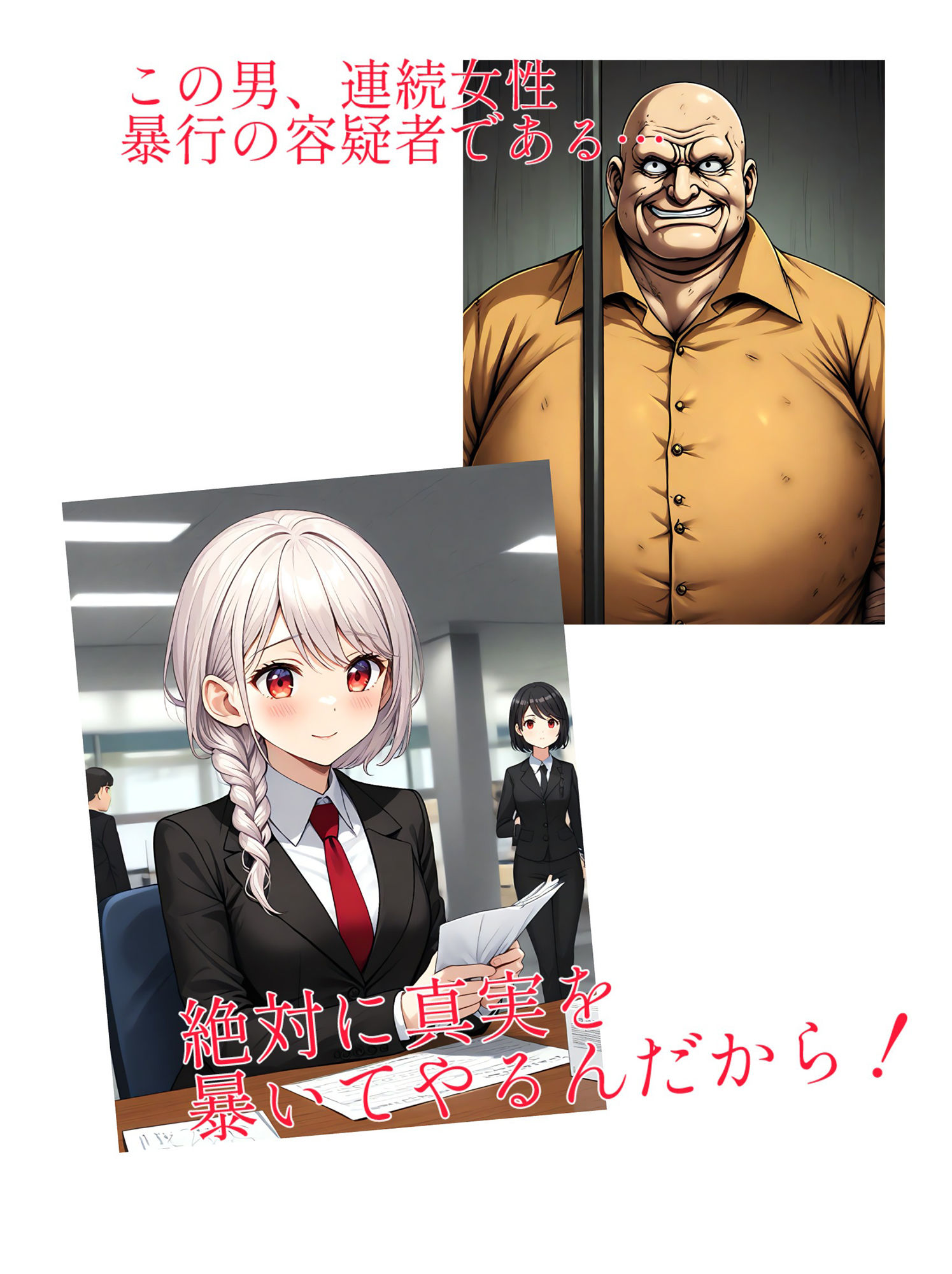 【入れ替わり・イラスト集】天才美人弁護士と性犯罪者が入れ替わり サンプル2ページ目