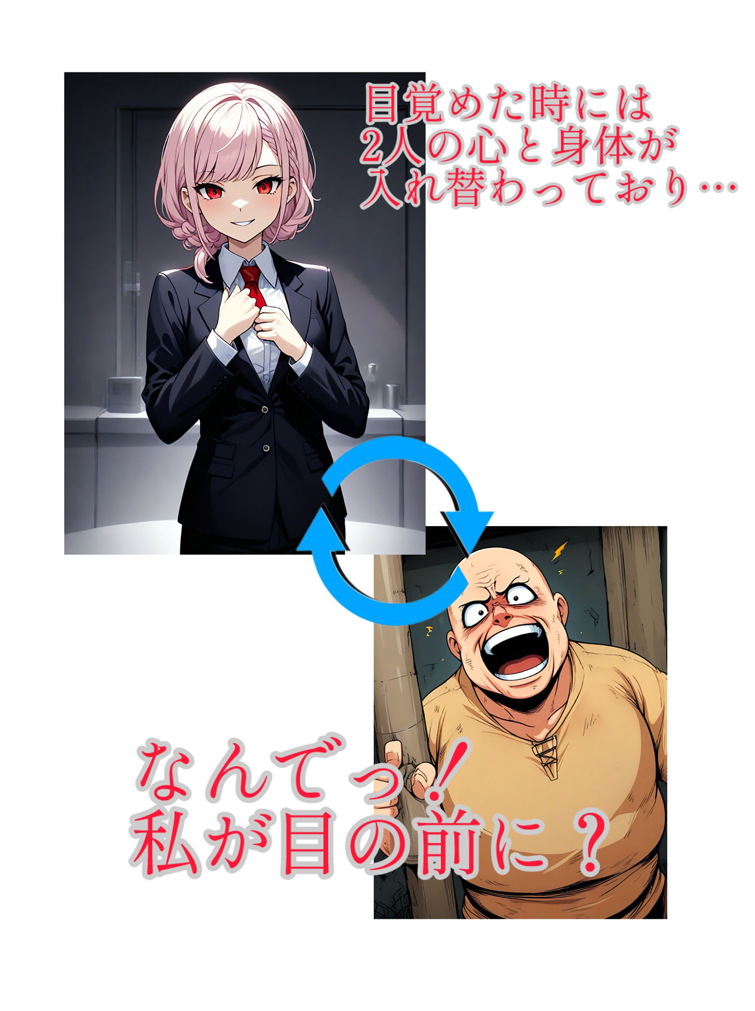 【入れ替わり・イラスト集】天才美人弁護士と性犯罪者が入れ替わり サンプル4ページ目