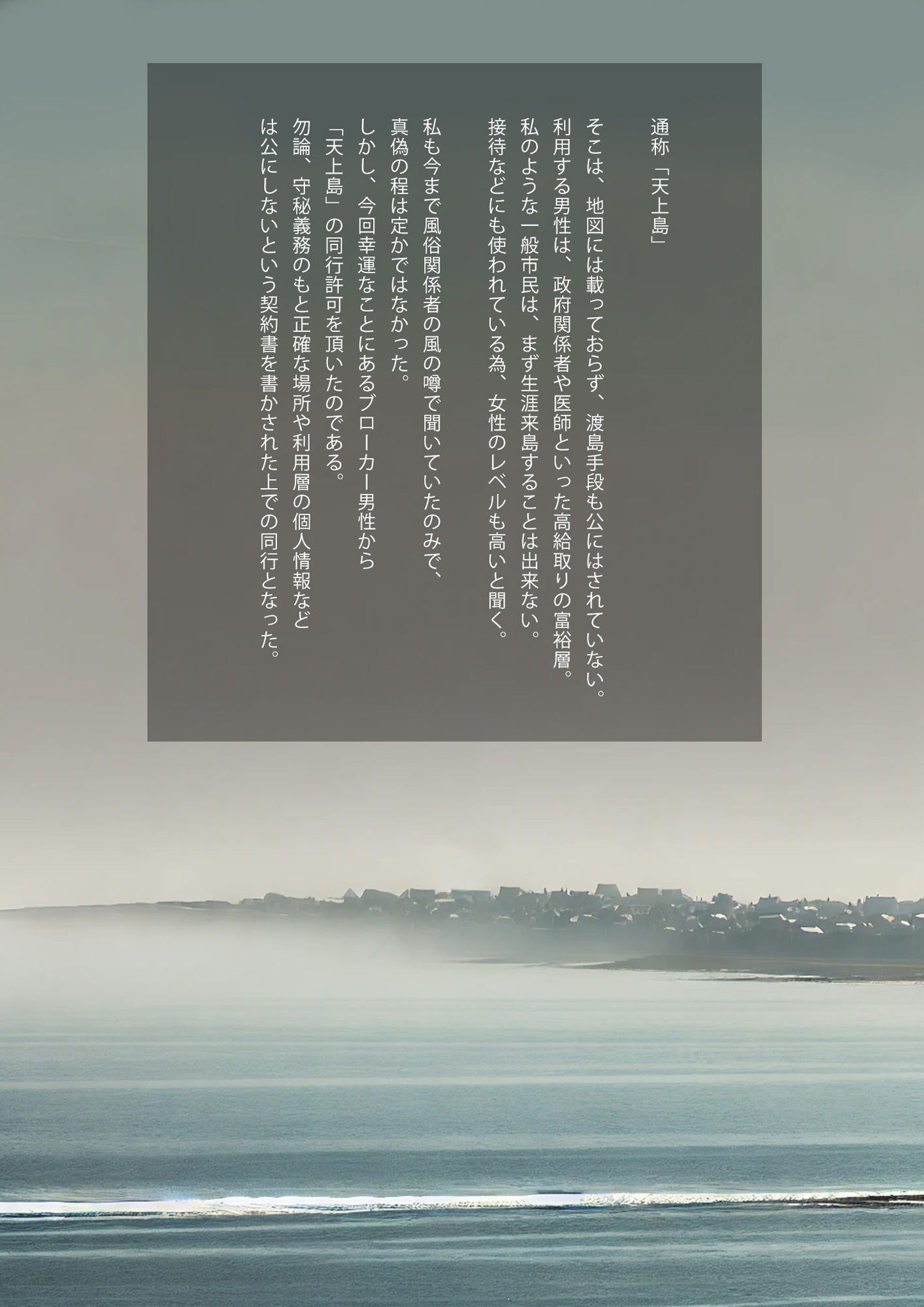 歓楽の島〜現代に残る秘匿された風俗島ルポ〜 サンプル2ページ目