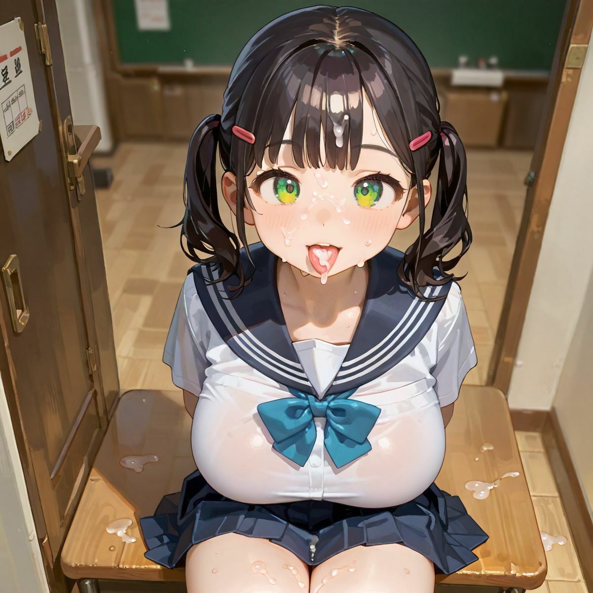 むちむち爆乳制服ギャルと教室で濃厚セッ〇ス！03 サンプル7ページ目