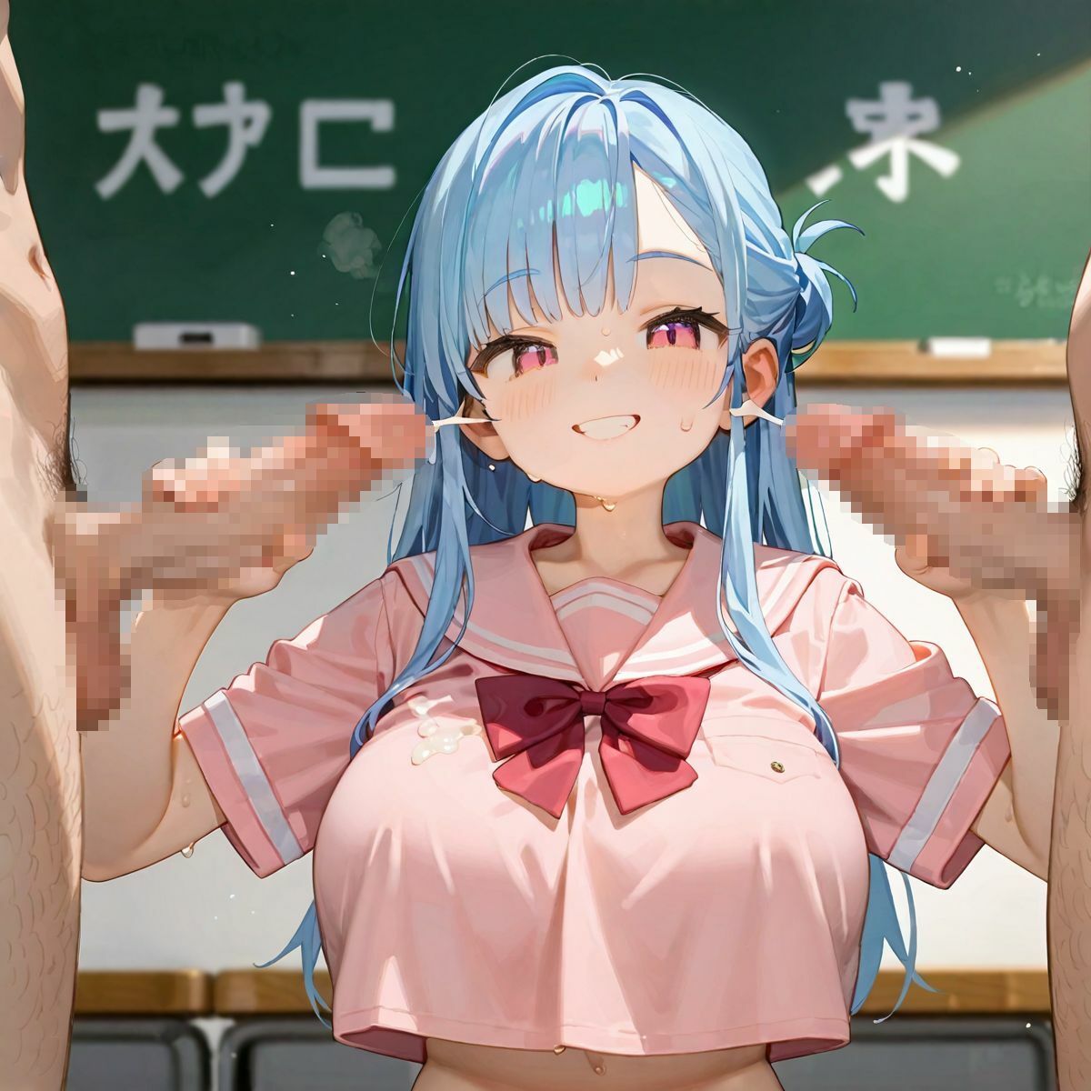 むちむち爆乳制服ギャルと教室で濃厚セッ〇ス！05 サンプル1ページ目
