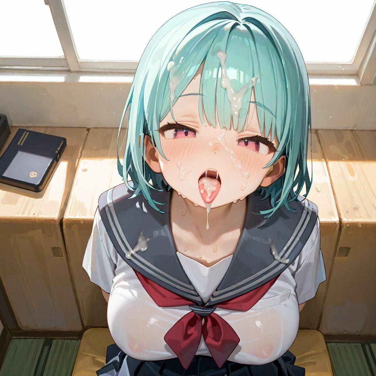 むちむち爆乳制服ギャルと教室で濃厚セッ〇ス！05 サンプル5ページ目