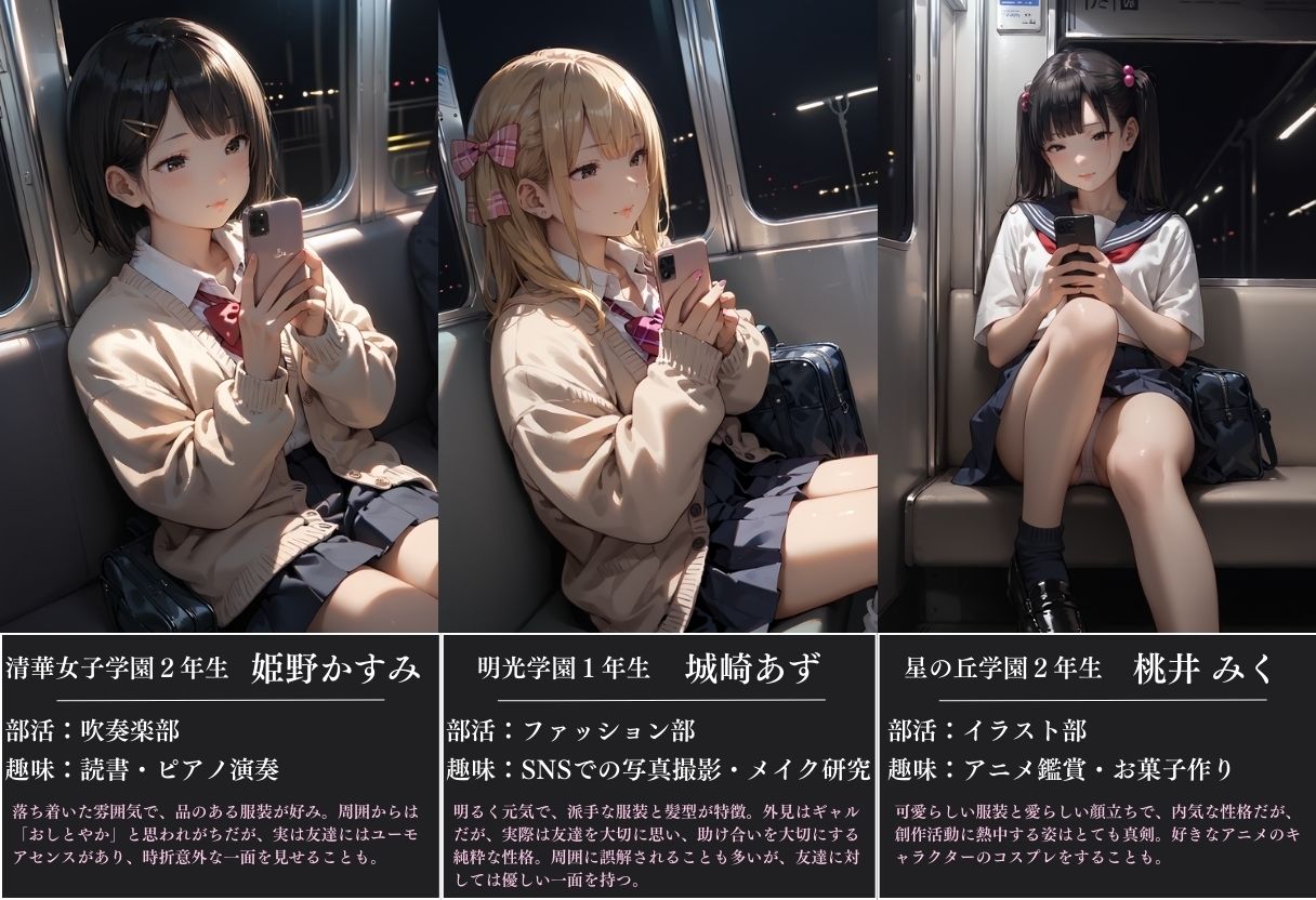 電車痴●〜狙われた3人の女子校生〜 サンプル1ページ目