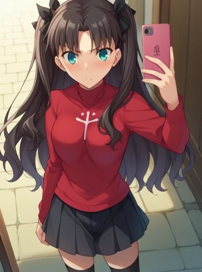 Fateの遠坂凛から送られてきた自撮り写真 サンプル1ページ目