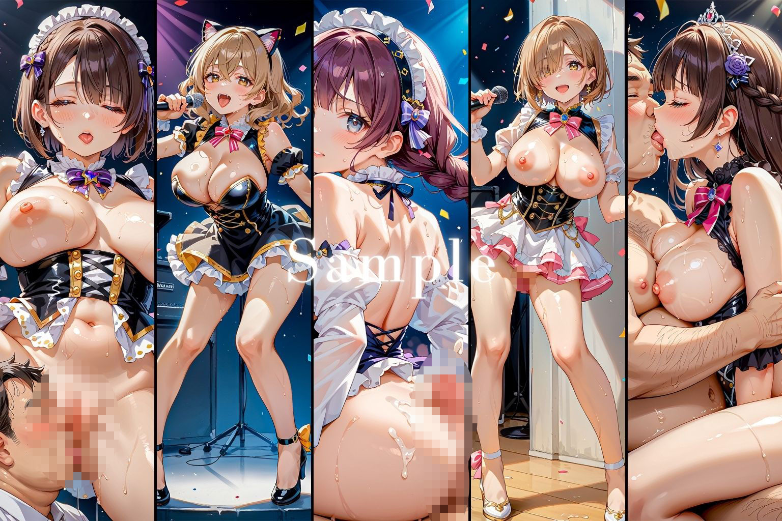【たっぷり500枚♪】ヤリマンアイドル！！ハレンチ☆ガールズ公開SEX感謝祭♪ サンプル7ページ目