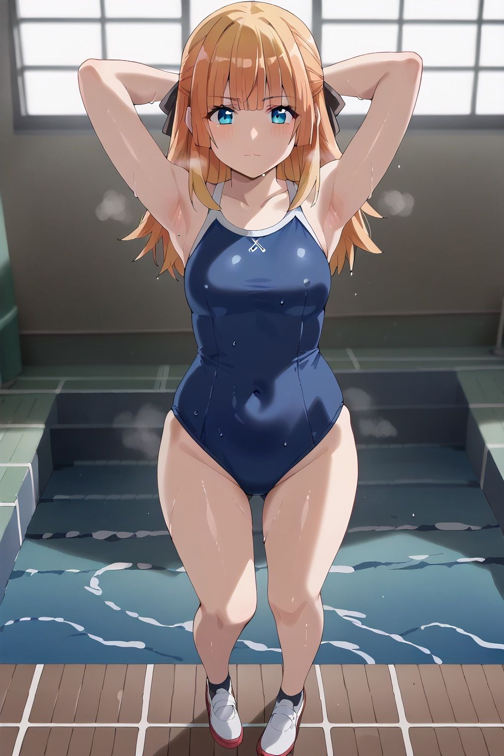 転◯貴族、鑑定スキルで成り上がる リシア・◯レイド ・水着（＆セーラー服）タイツCG集 サンプル4ページ目