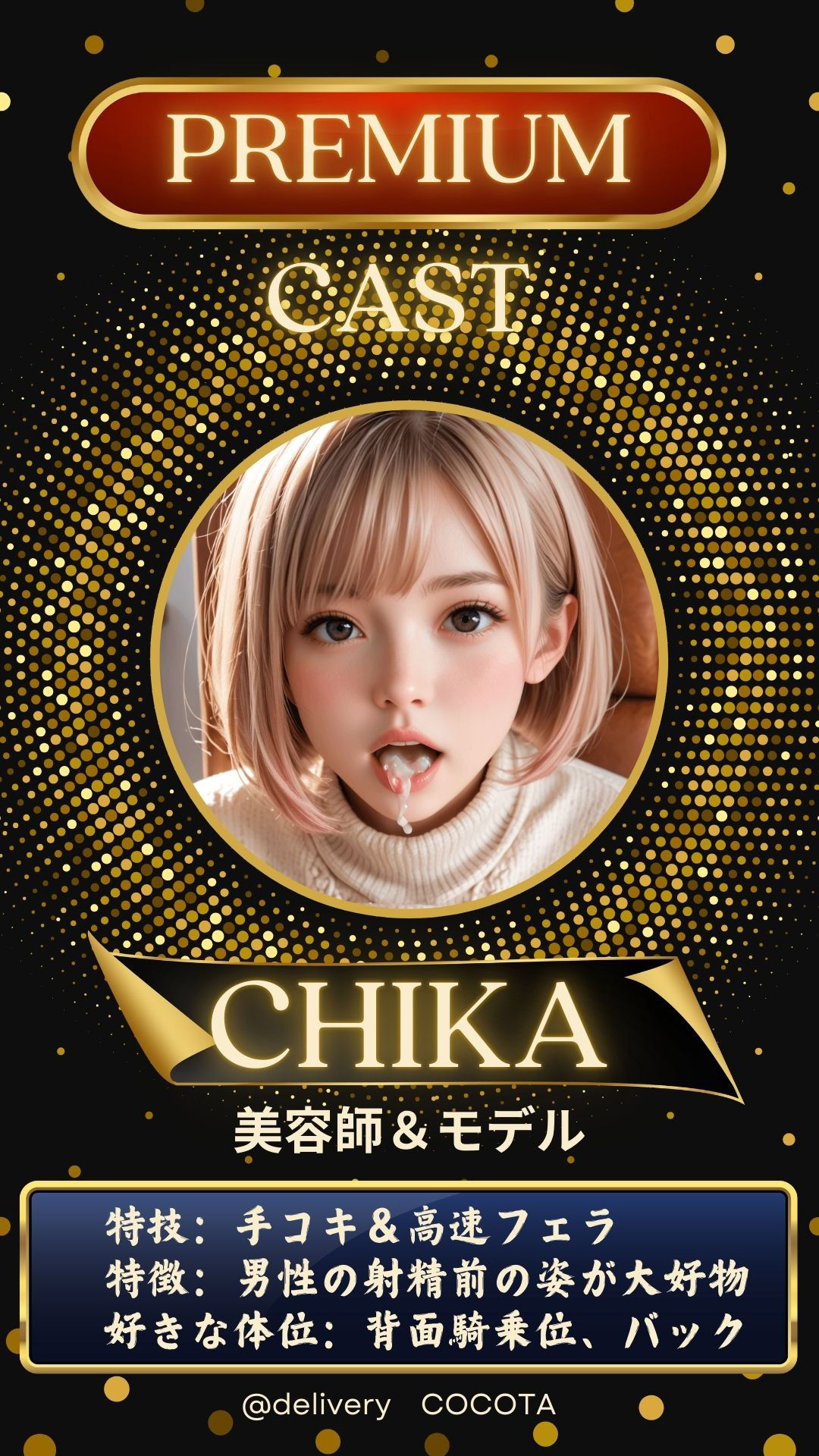 【デリ美女】チカ編《美容師＆モデル》大人気インフルエンサーの超レアな裏顔を見よ！ サンプル1ページ目