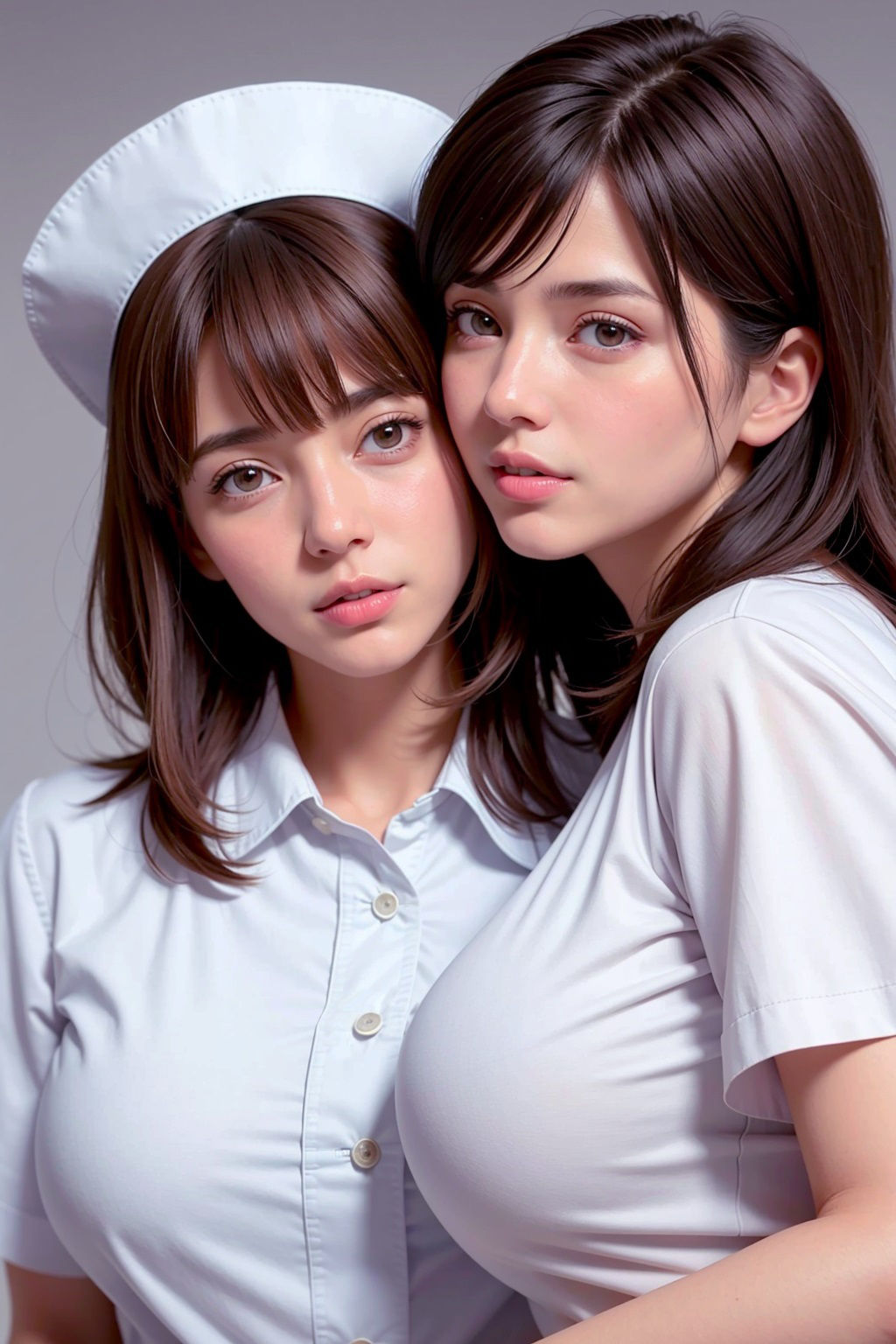 【113枚！】巨乳レズのキス事情【AI美女グラビア写真集】 サンプル5ページ目