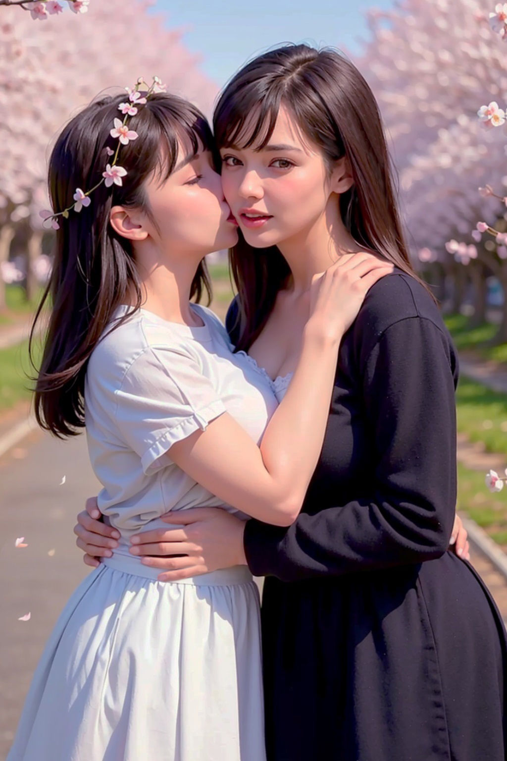【113枚！】巨乳レズのキス事情【AI美女グラビア写真集】 サンプル7ページ目