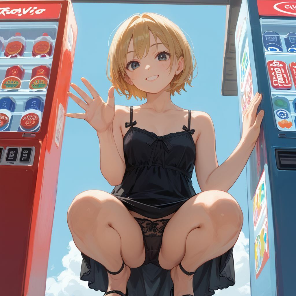 自販機前にいる女子のパンチラ画像集 〜散歩中のペット目線でスカート下を覗き見る サンプル6ページ目