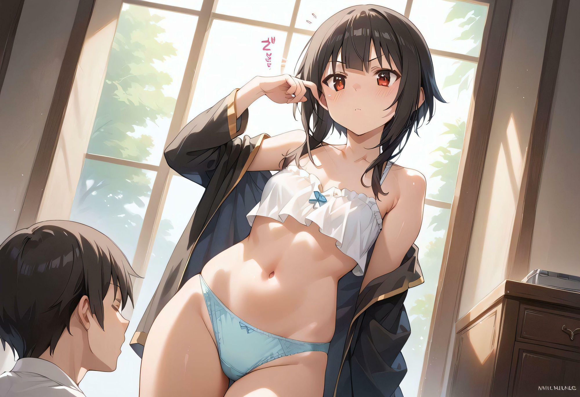 下から見るか後ろから見るか サンプル2ページ目