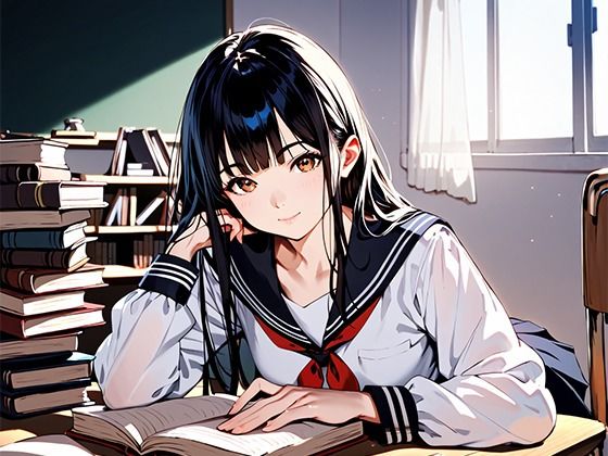 清楚なのに簡単にやらせてくれると噂の美少女図書委員の真相を確かめに行ってみた。 サンプル1ページ目