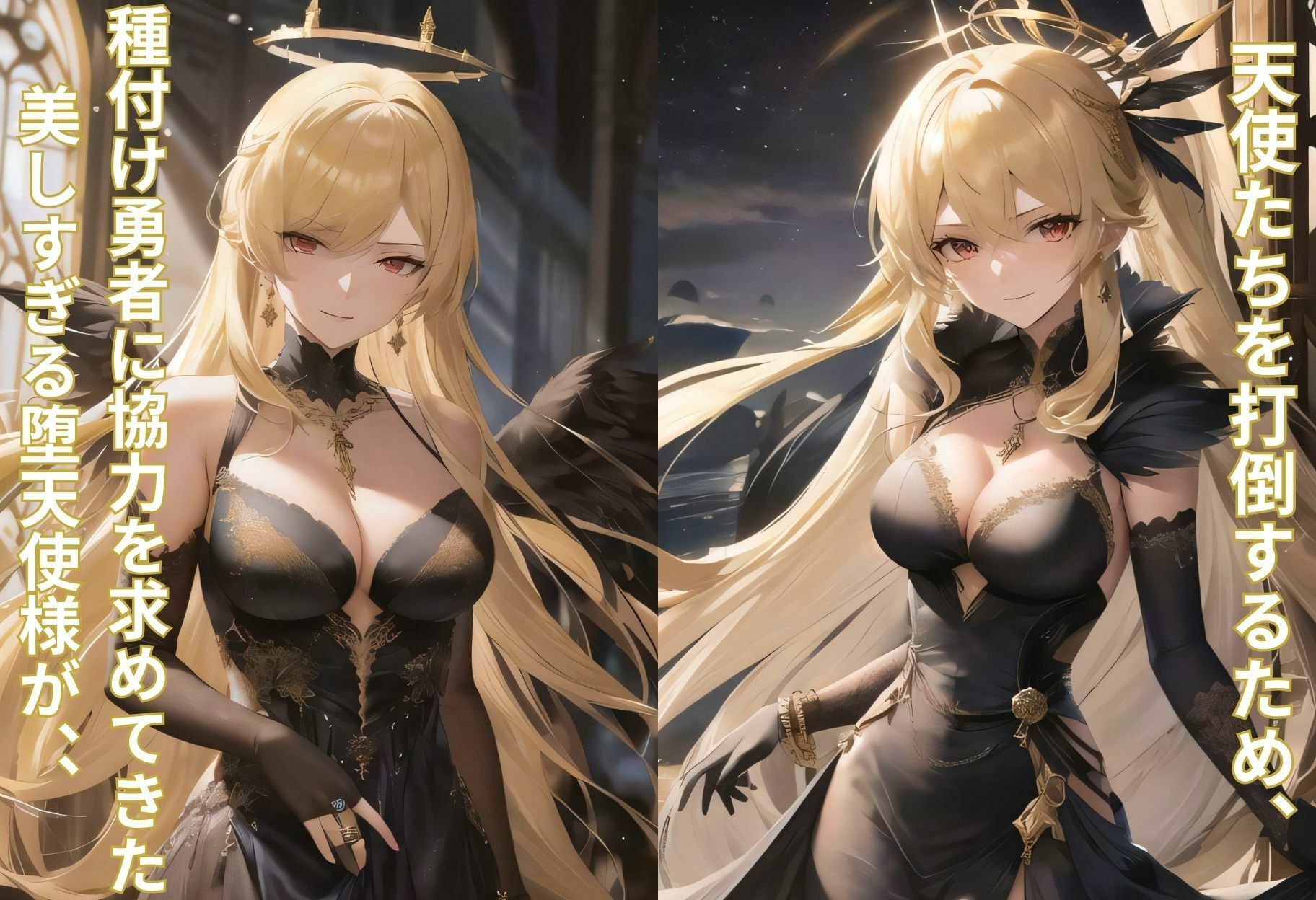 魔界を統べる堕天使様がチン棒に服従した件〜女王様気質の生意気ブロンド美女編〜 サンプル2ページ目