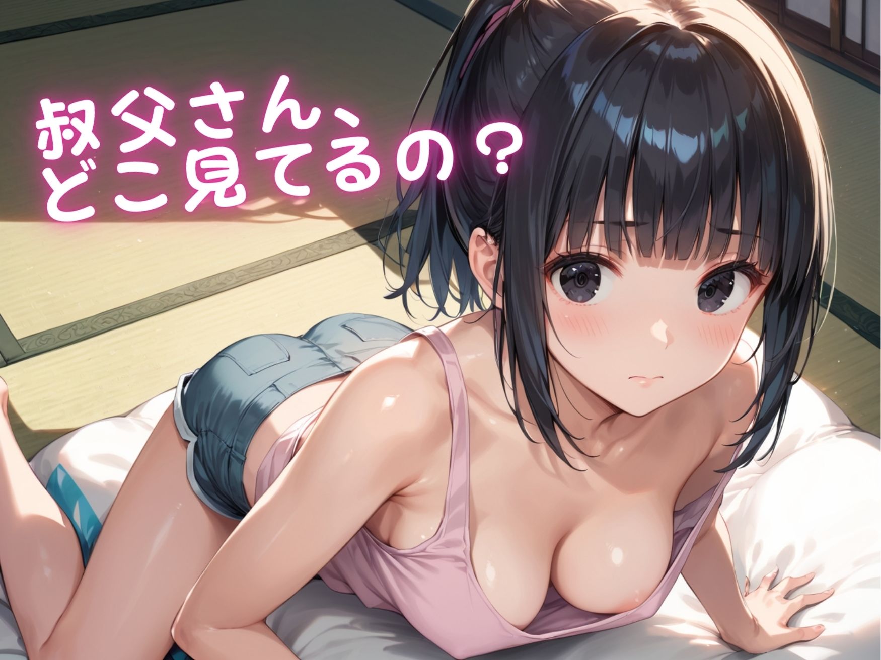【ねぇ、どこ見てるの？】夏休みに遊びに来た姪っ子の胸元が無防備で、ちんちんイライラ大暴走 サンプル1ページ目