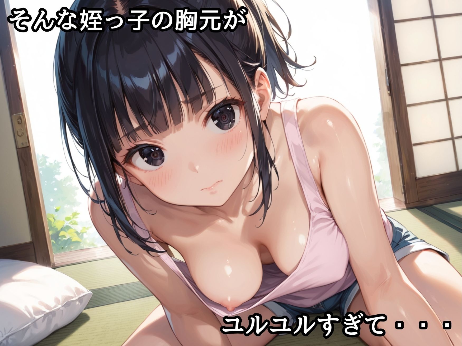 【ねぇ、どこ見てるの？】夏休みに遊びに来た姪っ子の胸元が無防備で、ちんちんイライラ大暴走 サンプル3ページ目
