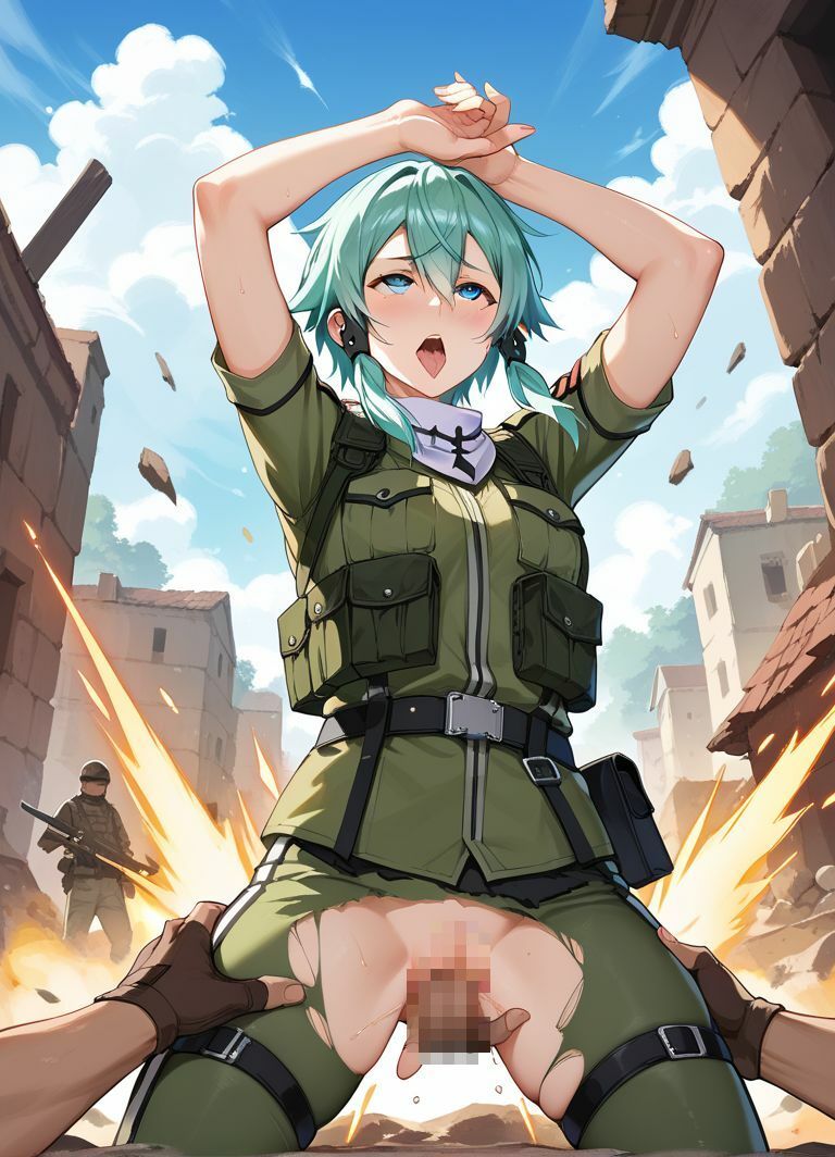 あちこちで手○ンされてアヘ顔・絶頂しちゃいました-シノン編（SAO）- サンプル9ページ目