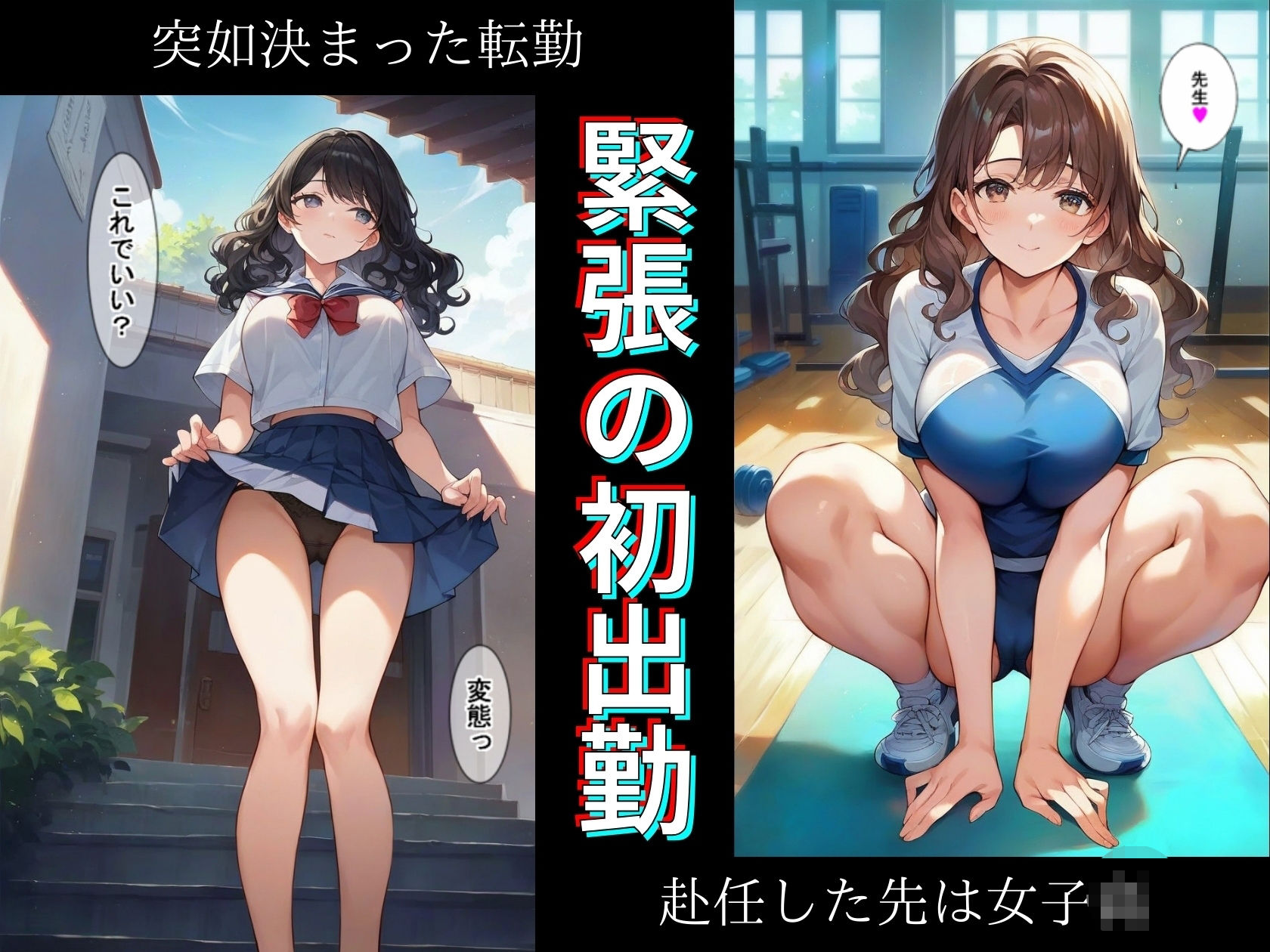 赴任した痴女ばかりの女子〇でハメ放題！？〜盛んな女子校生の性教育担当に〜 サンプル2ページ目