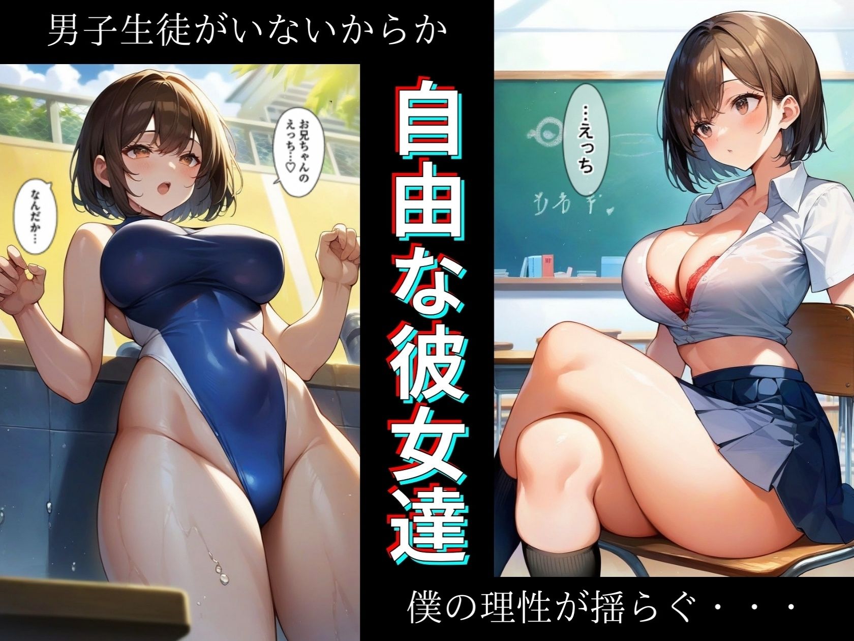 赴任した痴女ばかりの女子〇でハメ放題！？〜盛んな女子校生の性教育担当に〜 サンプル3ページ目